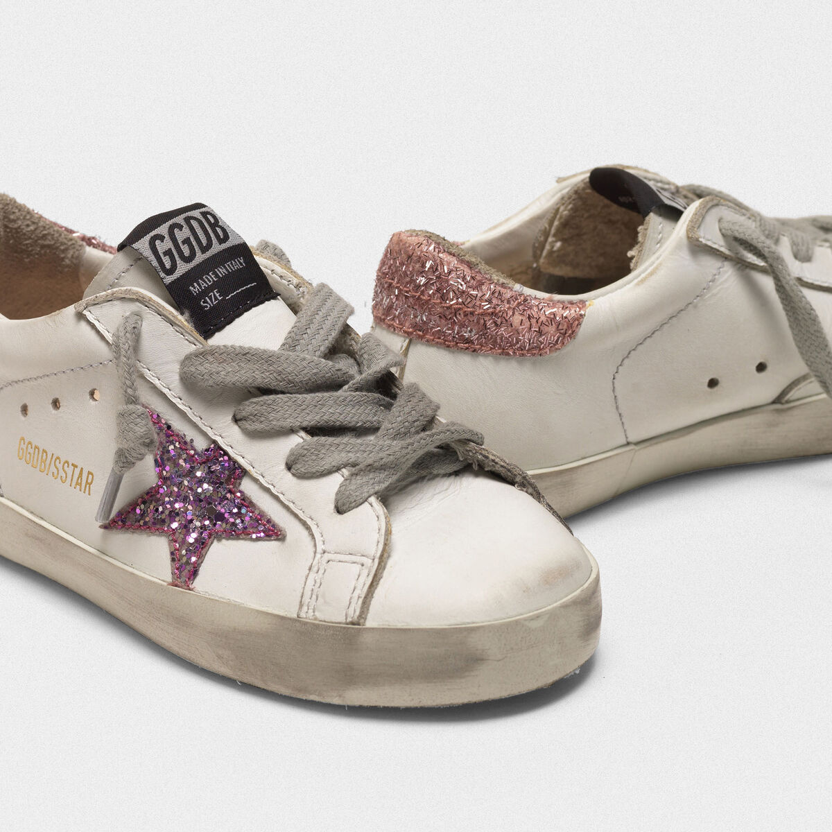 Superstar Superstar sneakers with glitter star and heel tab | Golden ...